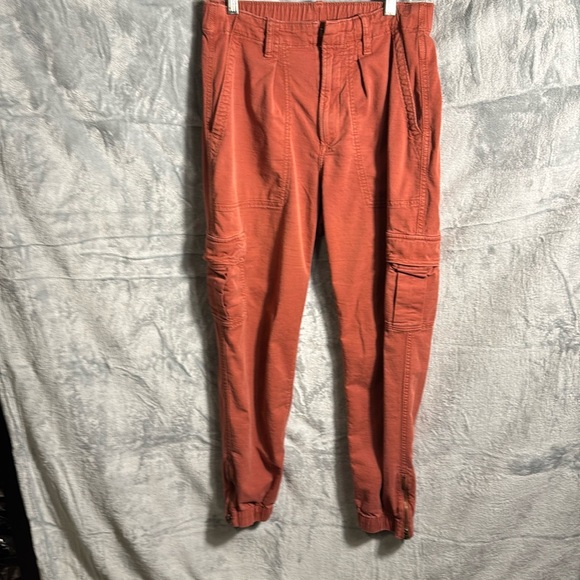 Gap cargo utility jogger in Tencel pant women’s size 6 rust brown cropped - Picture 1 of 13
